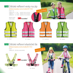 Dětské reflexní elastické šle - žluté - splňují normu EN 17353 Dětské reflexní elastické šle - žluté - splňují normu EN 17353